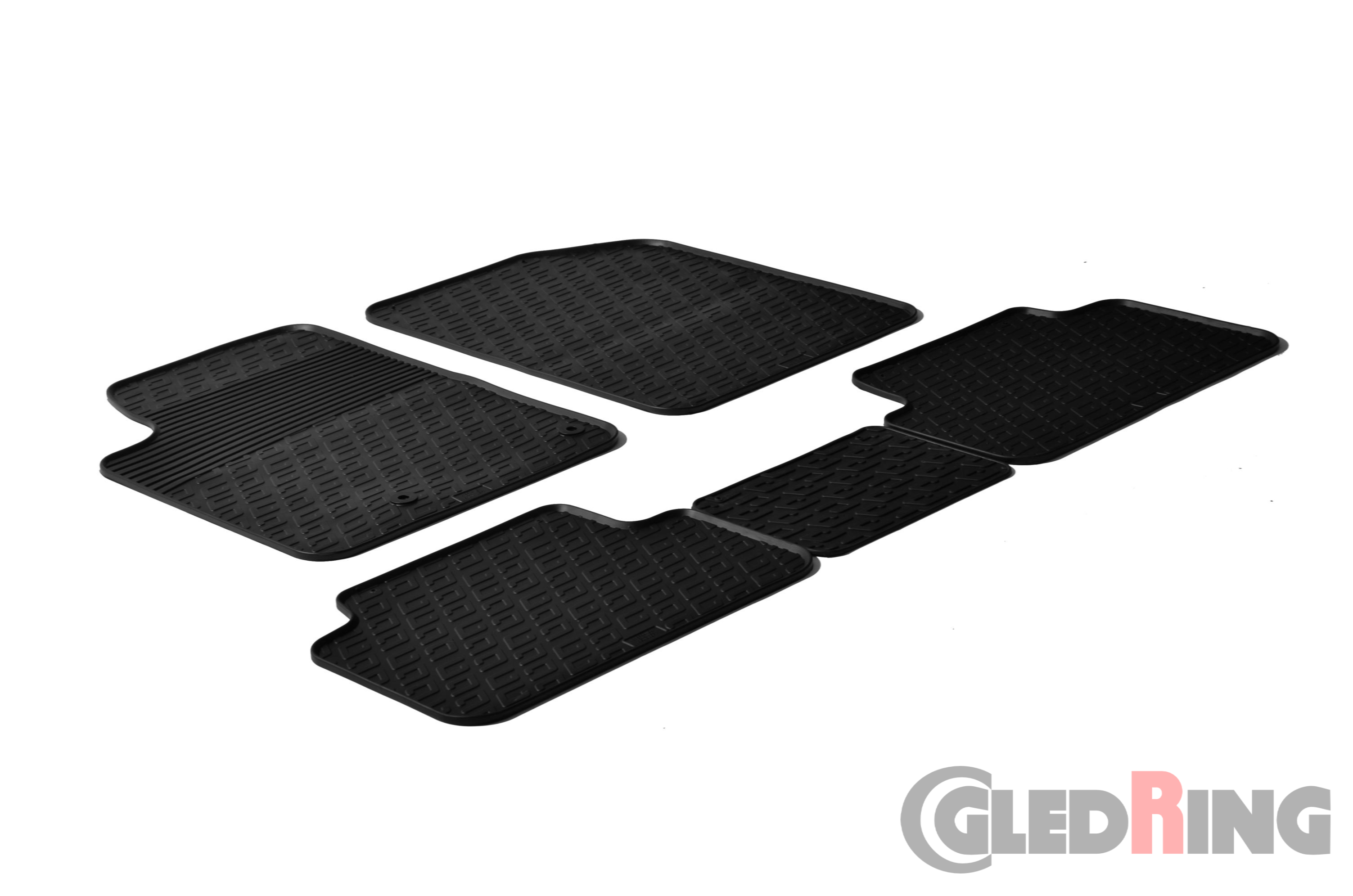 Original Gledring Passform Fußmatten Gummimatten 5 Tlg.+Fixing - Peugeot Partner 2002 -2007